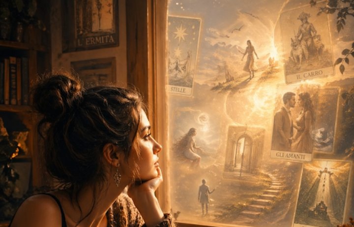 ragazza che guarda fuori e pensa alle immagini che ritornano